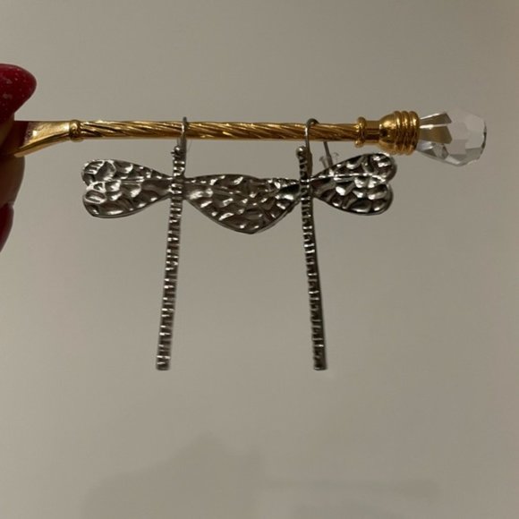 Dragonfly Drop Earrings - Picture 4 of 10